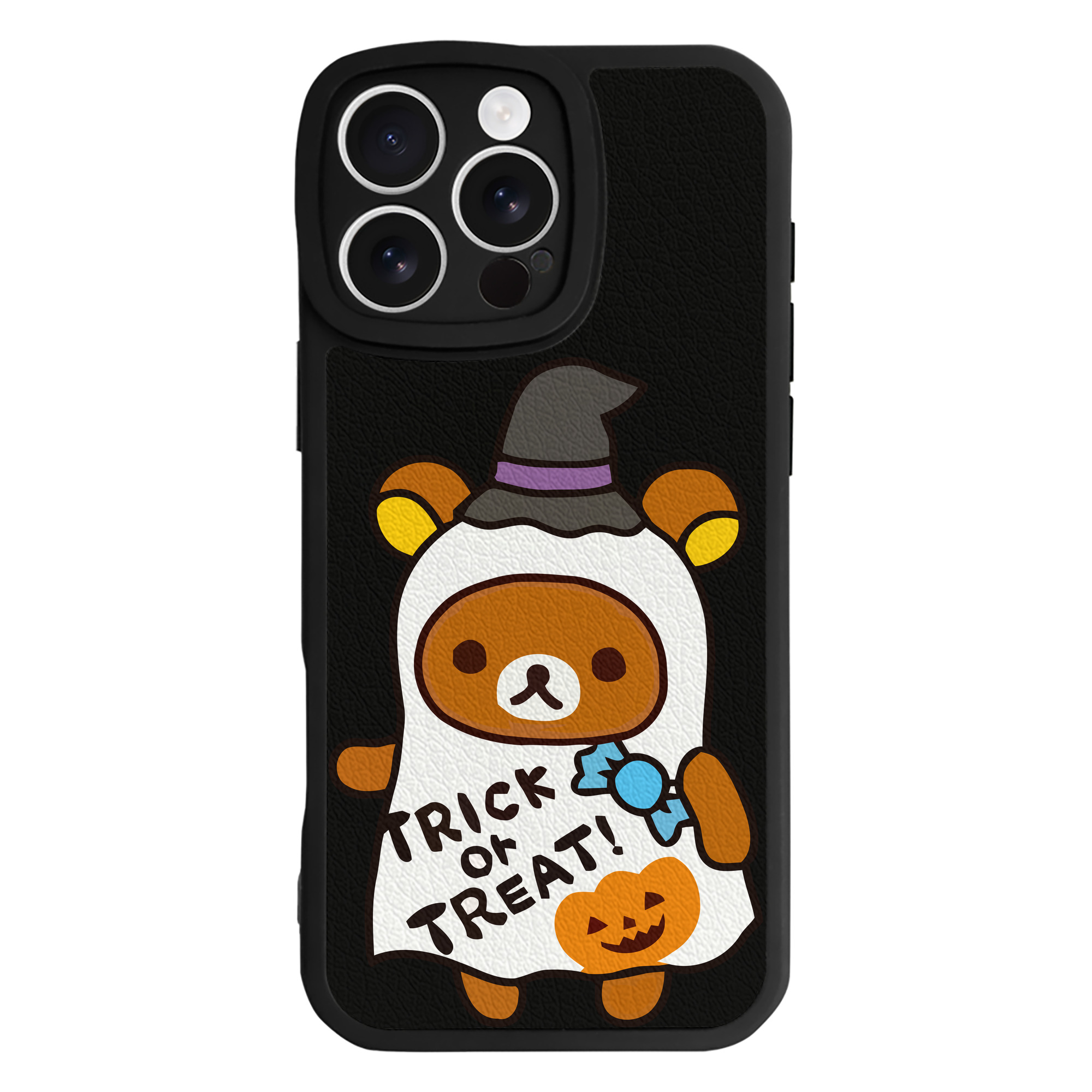 （画像用） リラックマ リラックマ キイロイトリ Rilakkuma Korilakkuma Kiiroitori 【iPhone 16シリーズ対応】シリコンスマホケース（レザー調） 材質：シリコン